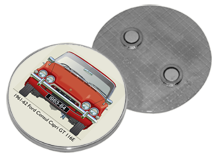 Ford Consul Capri 116E 1500GT 1962-64 Round Fridge Magnet